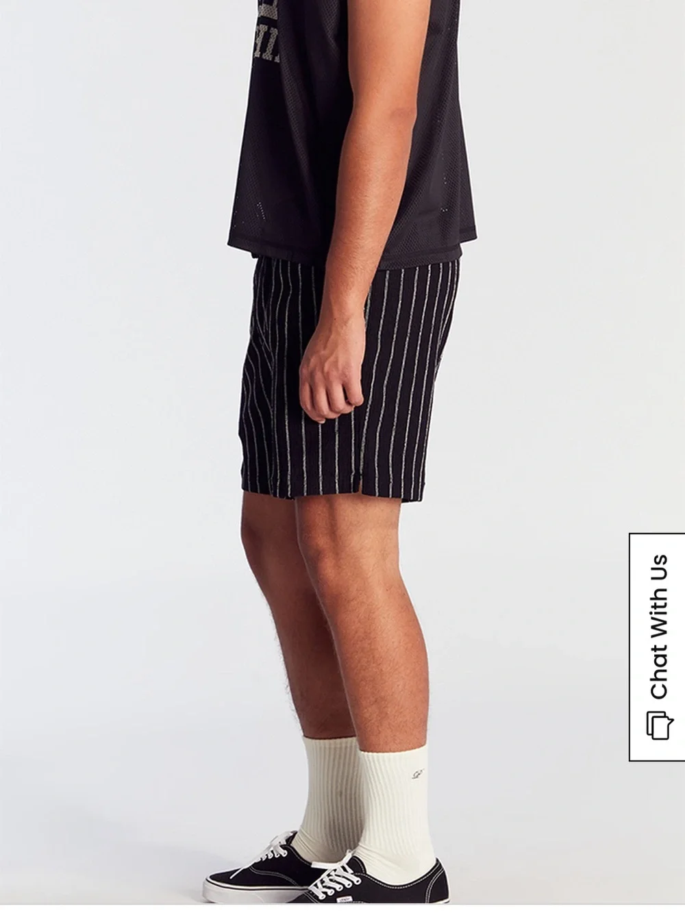 Pacsun Black Stripe Linen Shorts  Men's Black Pinstripe Casual Shorts M